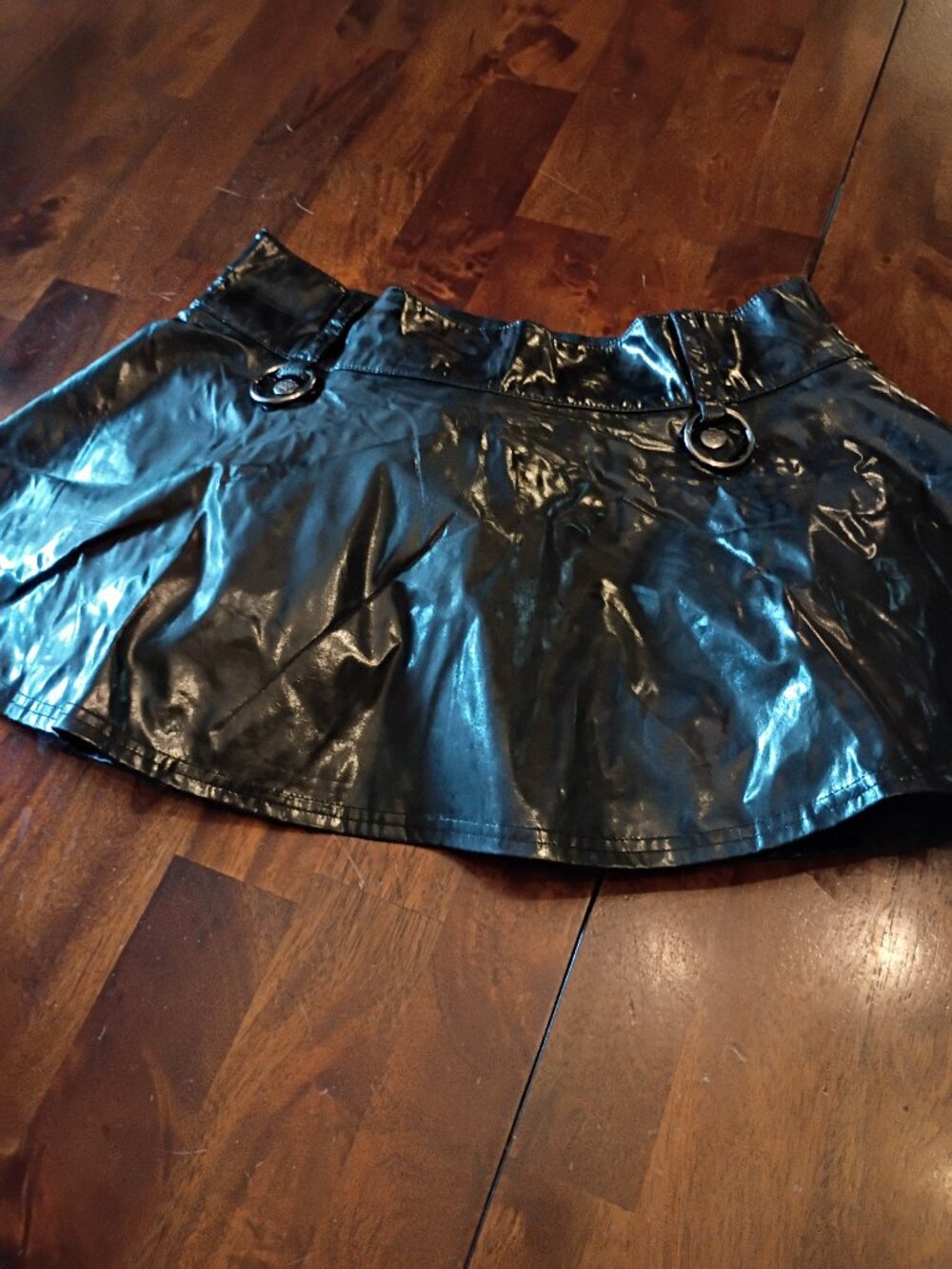 Lip Service Shiny Pleather Mini Aline Skirt